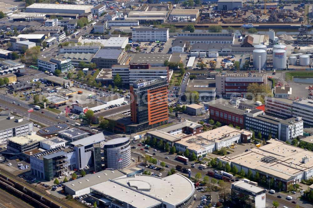 Aerial photograph Frankfurt am Main - High-rise buildings Cofely Deutschland GmbH in Frankfurt in the state Hesse