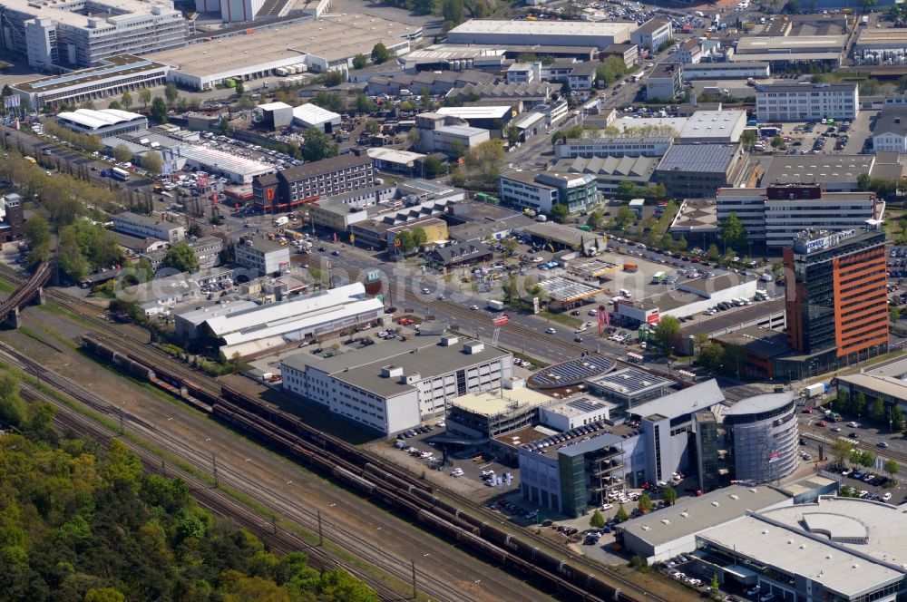 Frankfurt am Main from above - High-rise buildings Cofely Deutschland GmbH in Frankfurt in the state Hesse