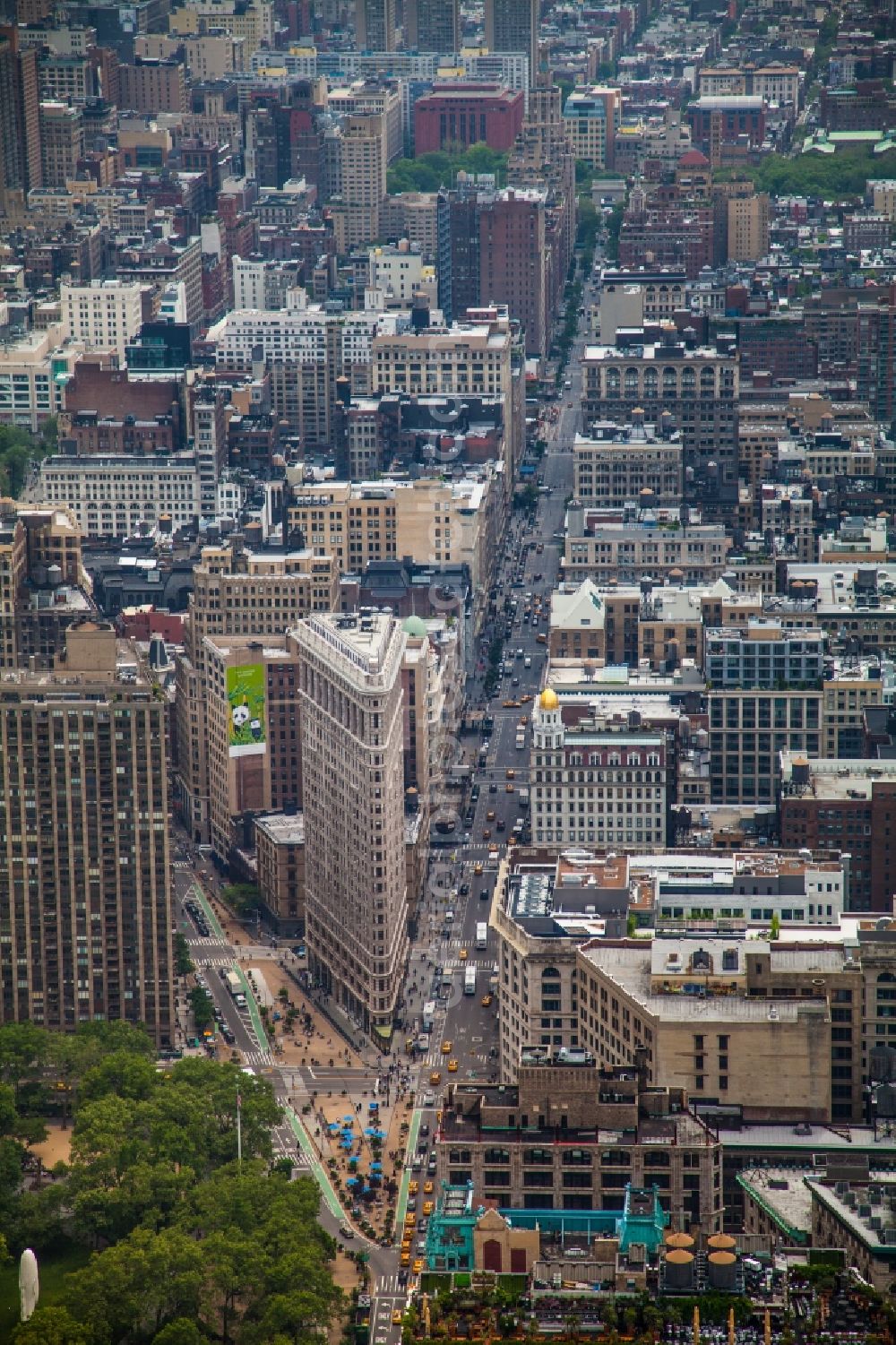 Aerial photograph New York - High-rise buildings Flatiron Building in New York in United States of America