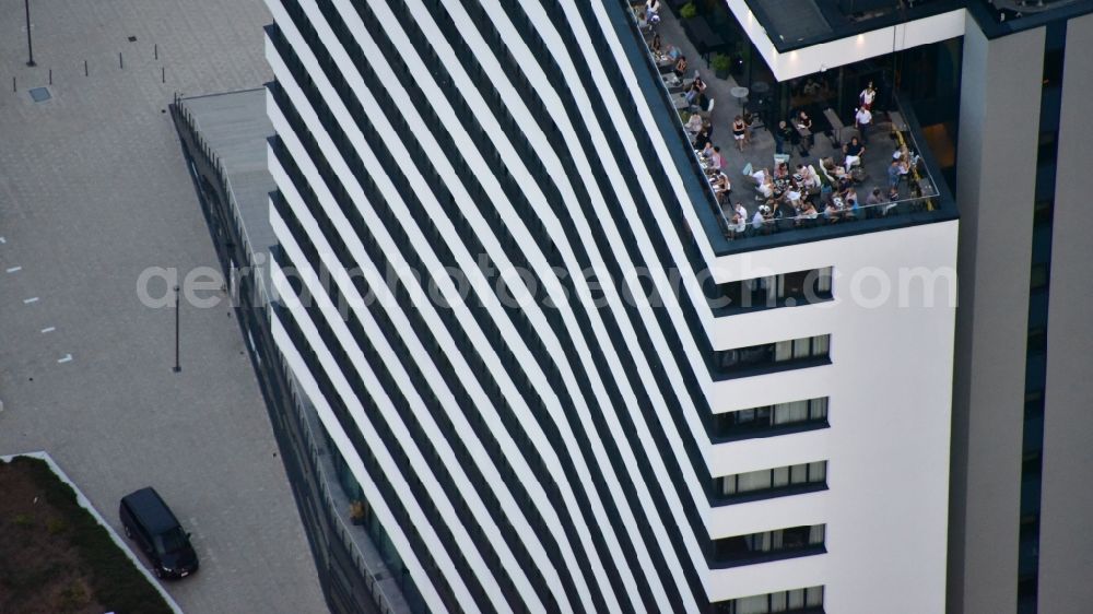 Bonn from above - High-rise building of the hotel complex Bonn Marriott World Conference Hotel on Platz of Vereinten Nationen in Bonn in the state North Rhine-Westphalia, Germany