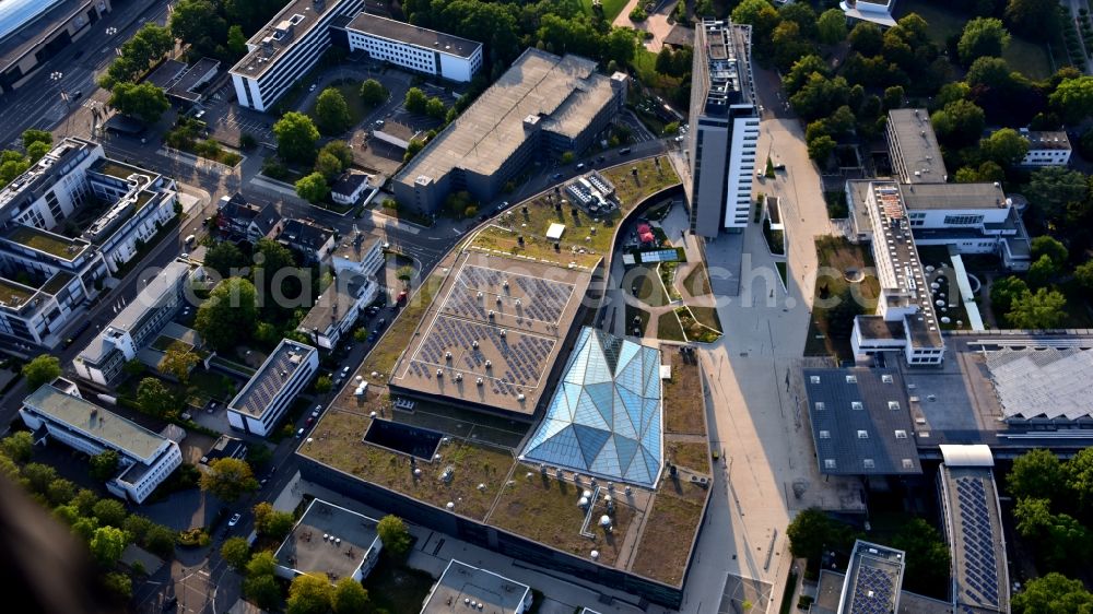 Bonn from above - High-rise building of the hotel complex Bonn Marriott World Conference Hotel on Platz of Vereinten Nationen in Bonn in the state North Rhine-Westphalia, Germany