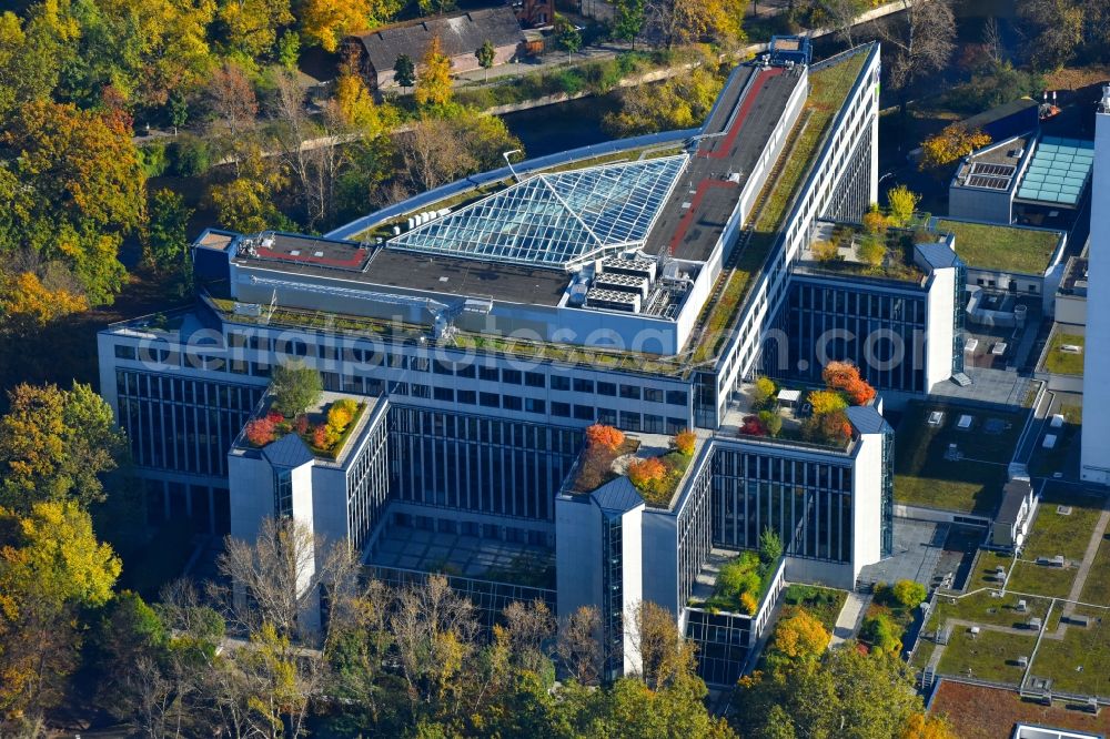 Berlin from above - High-rise building of the hotel complex InterContinental Berlin on Budapester Strasse in Berlin, Germany