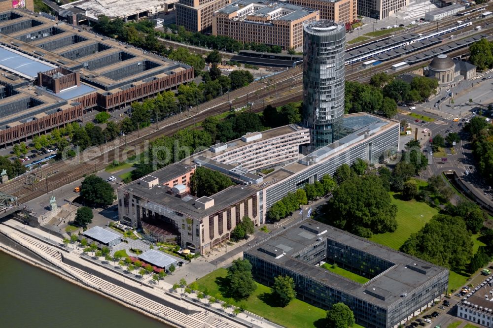 Aerial image Köln - High-rise buildings KoelnTriangle and Hyatt Regency Koeln in Cologne in the state North Rhine-Westphalia, Germany