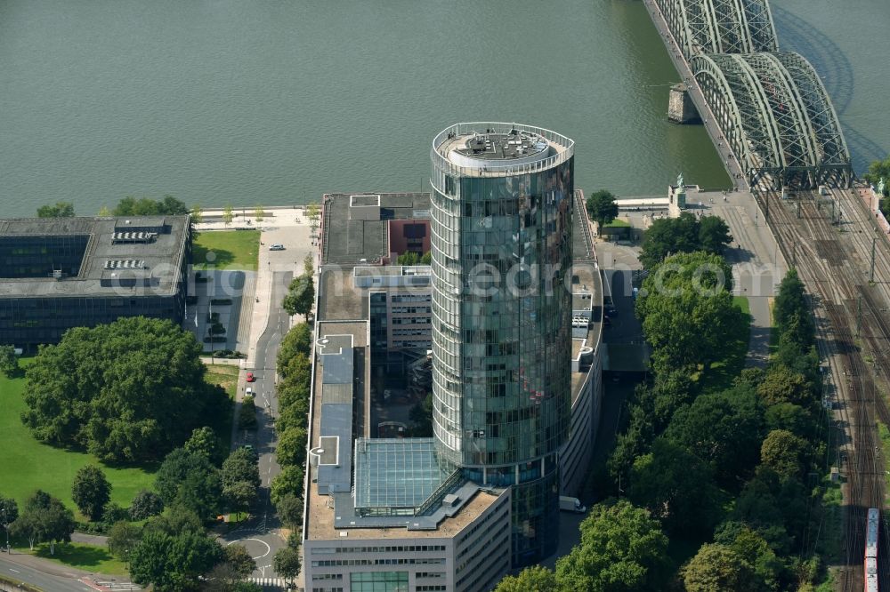 Aerial image Köln - High-rise buildings KoelnTriangle on Ottoplatz in Cologne in the state North Rhine-Westphalia, Germany