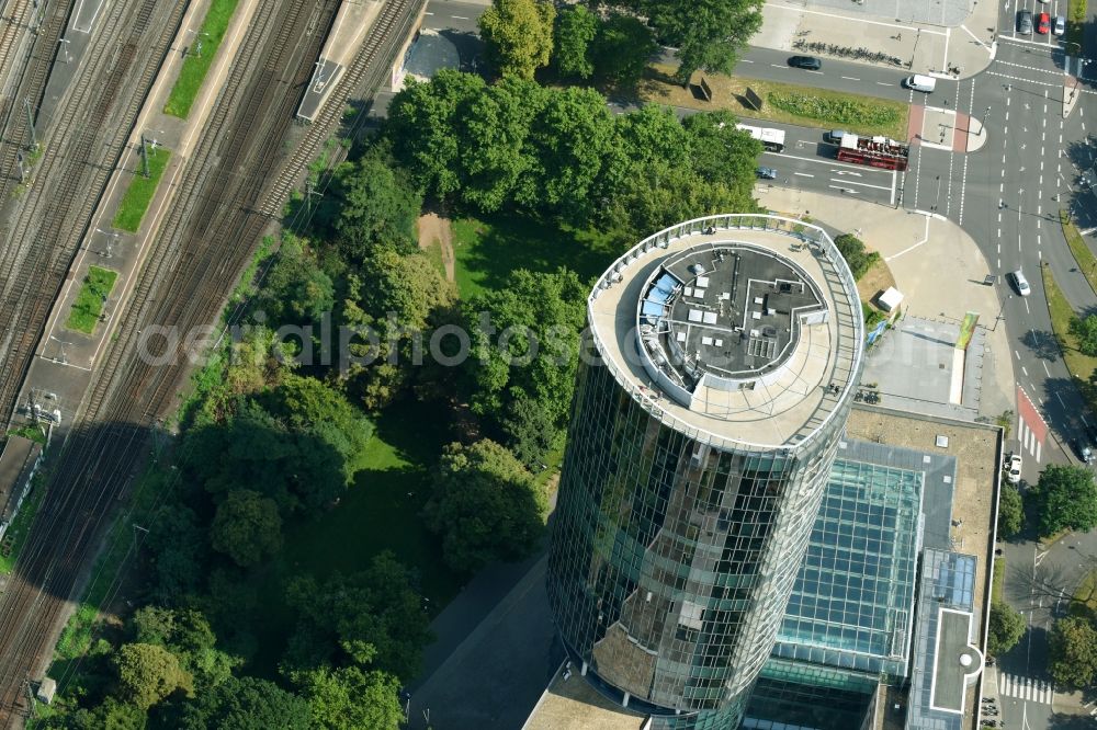 Aerial photograph Köln - High-rise buildings KoelnTriangle on Ottoplatz in Cologne in the state North Rhine-Westphalia, Germany