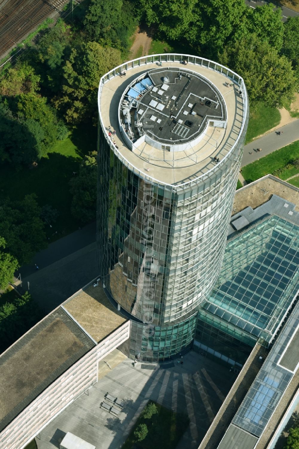 Köln from the bird's eye view: High-rise buildings KoelnTriangle on Ottoplatz in Cologne in the state North Rhine-Westphalia, Germany