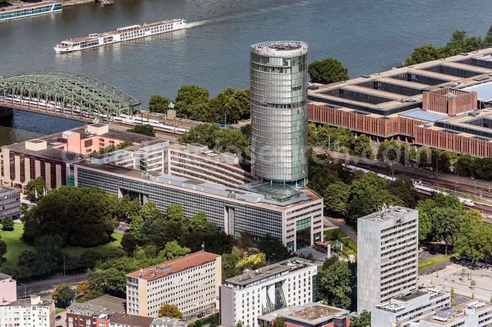 Aerial image Köln - High-rise buildings KoelnTriangle on Ottoplatz in Cologne in the state North Rhine-Westphalia, Germany