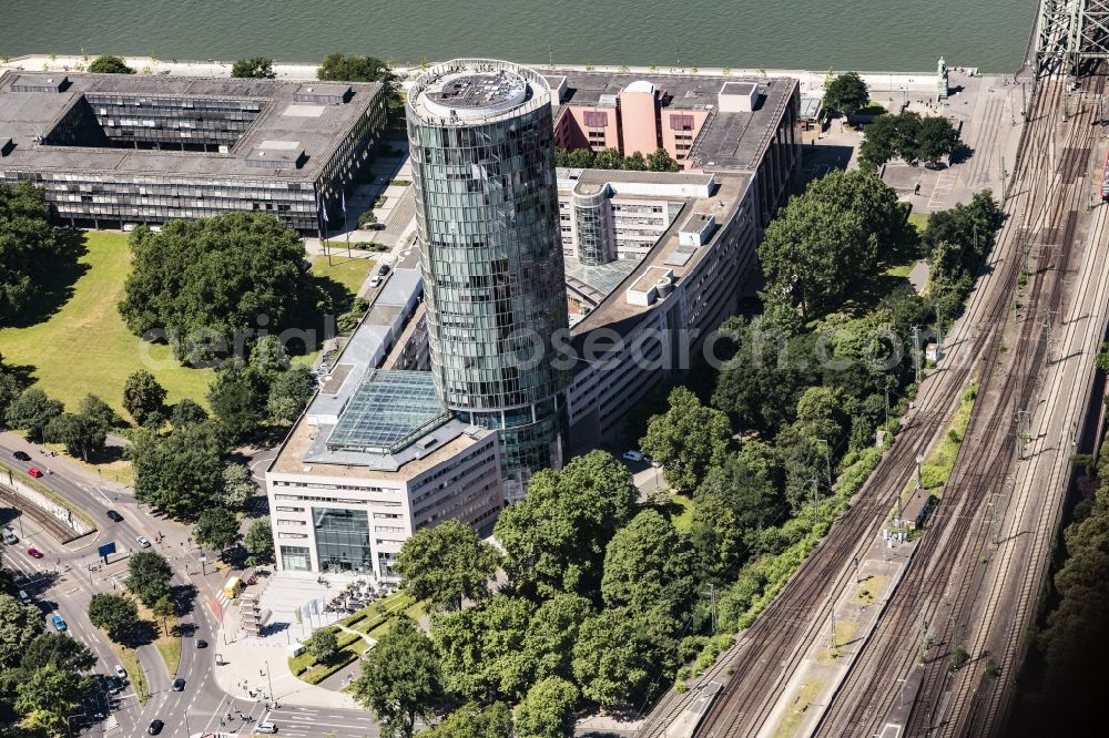 Aerial photograph Köln - High-rise buildings KoelnTriangle on Ottoplatz in Cologne in the state North Rhine-Westphalia, Germany