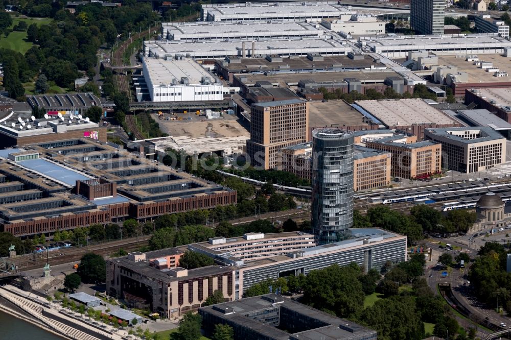 Aerial image Köln - High-rise buildings KoelnTriangle on Ottoplatz in Cologne in the state North Rhine-Westphalia, Germany