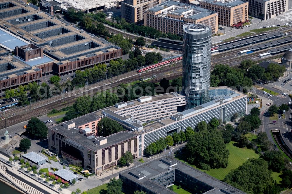 Köln from above - High-rise buildings KoelnTriangle on Ottoplatz in Cologne in the state North Rhine-Westphalia, Germany