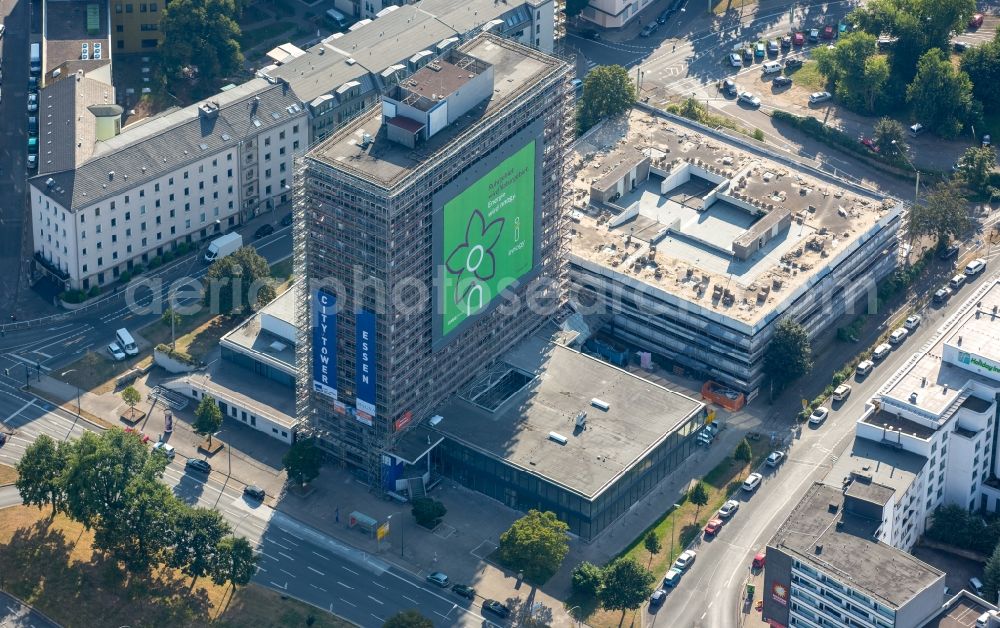 Aerial photograph Essen - High-rise buildings Limbecker Platz - Ottilienstrasse in Essen in the state North Rhine-Westphalia