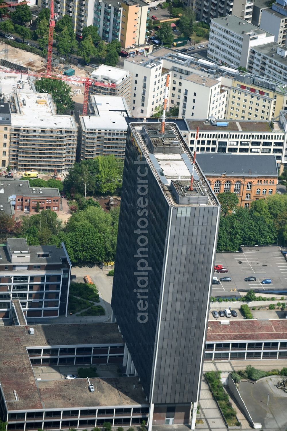 Berlin from above - High-rise buildings Postbank Finanzcenter Hallesches Ufer in Kreuzberg in Berlin, Germany