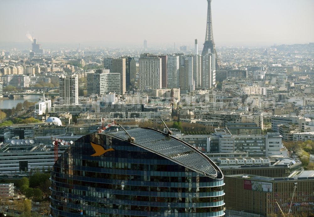 Aerial image Paris - High-rise buildings Tour SEQUANA on Rue Henri Farman in Paris in Ile-de-France, France