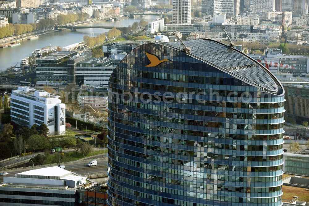 Aerial photograph Paris - High-rise buildings Tour SEQUANA on Rue Henri Farman in Paris in Ile-de-France, France