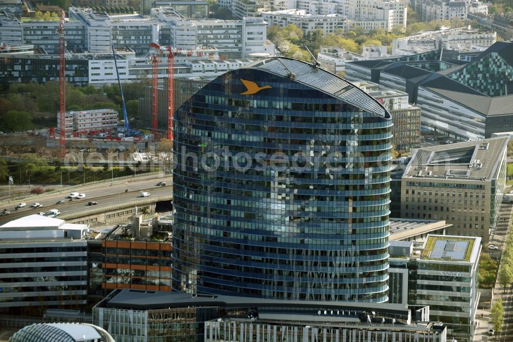 Aerial image Paris - High-rise buildings Tour SEQUANA on Rue Henri Farman in Paris in Ile-de-France, France