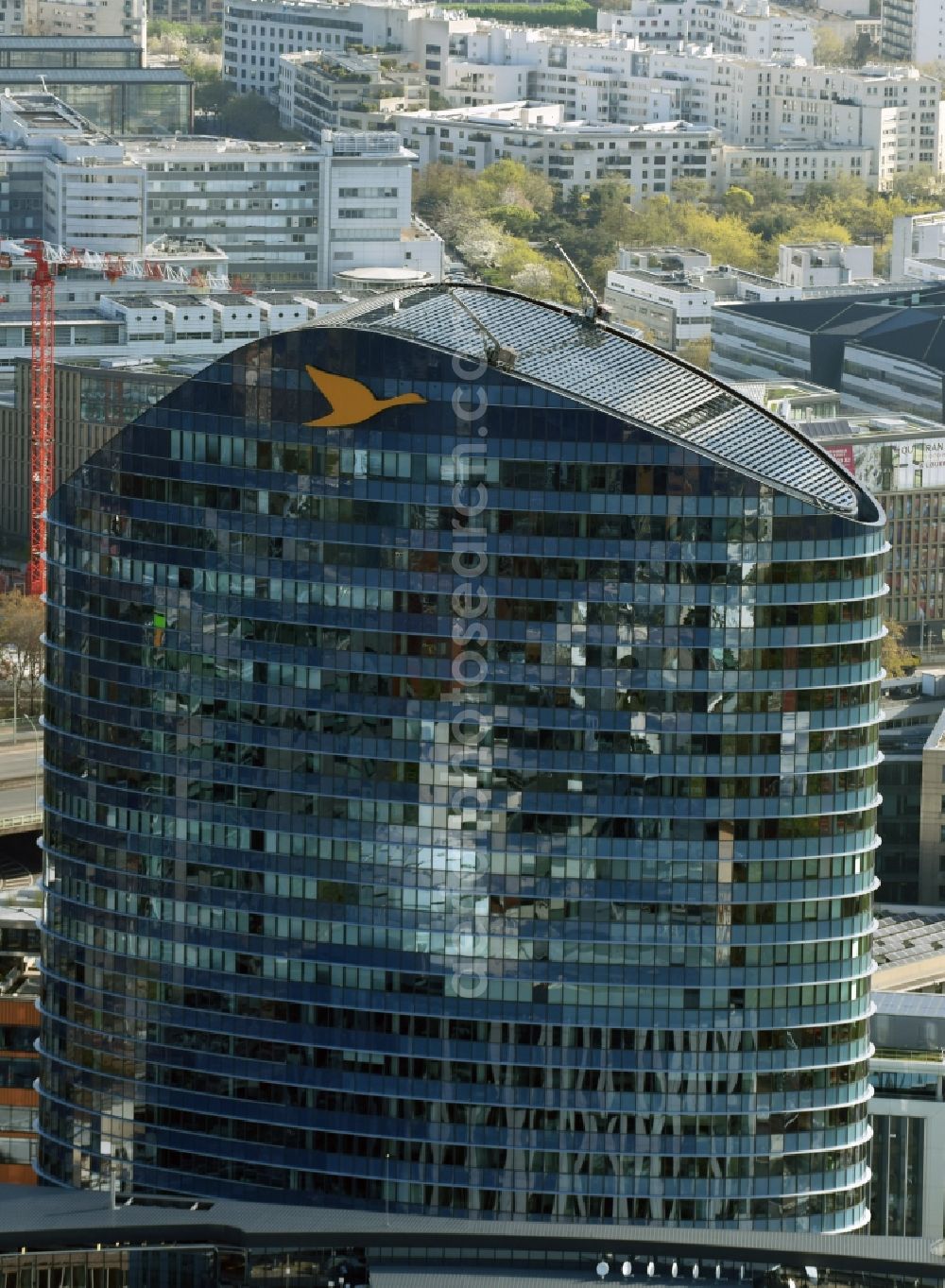 Aerial photograph Paris - High-rise buildings Tour SEQUANA on Rue Henri Farman in Paris in Ile-de-France, France