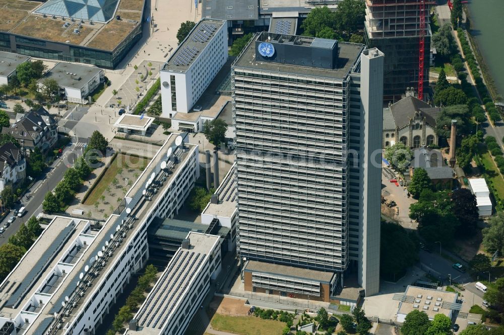 Aerial image Bonn - High-rise buildings United Nations Conpus Bonn on Platz of Vereinten Nationen in the district Gronau in Bonn in the state North Rhine-Westphalia, Germany