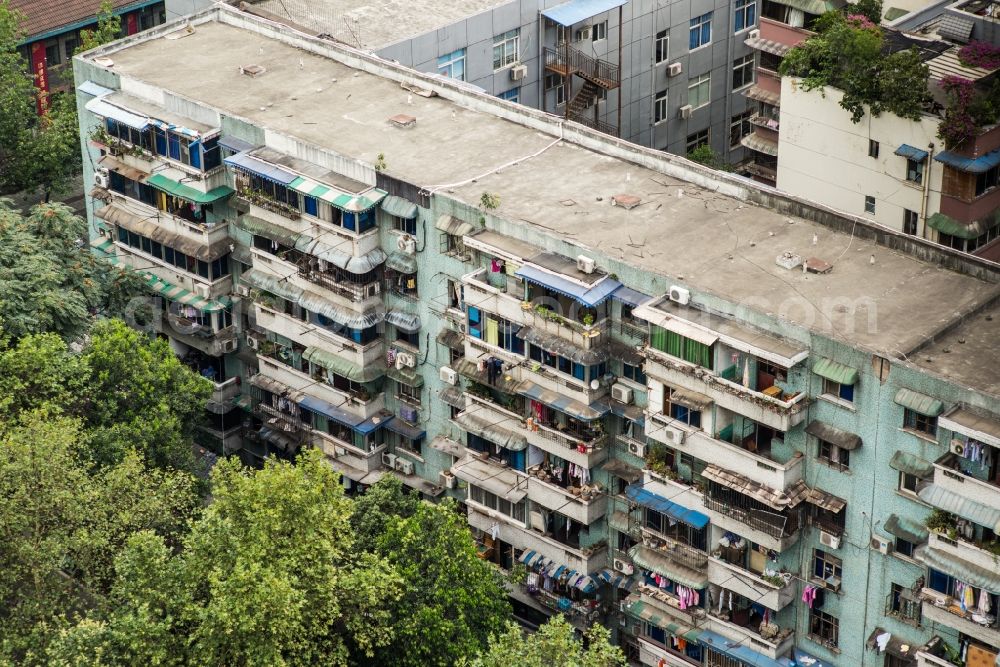 Chengdu Shi from above - High-rise building in the residential area in Chengdu Shi in Sichuan Sheng, China