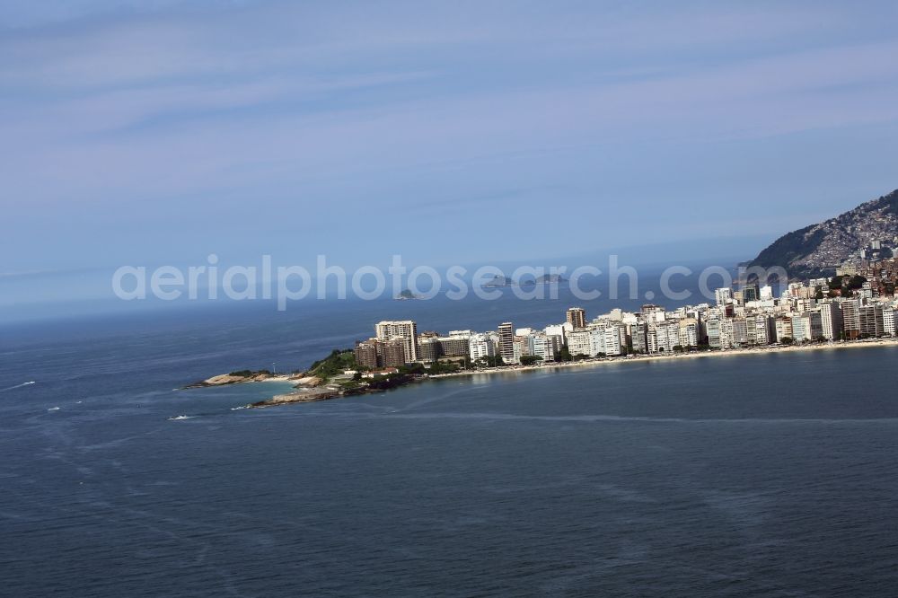 Aerial photograph Rio de Janeiro - High-rise building in the residential area am Kuestenbereich in Rio de Janeiro in Rio de Janeiro, Brazil