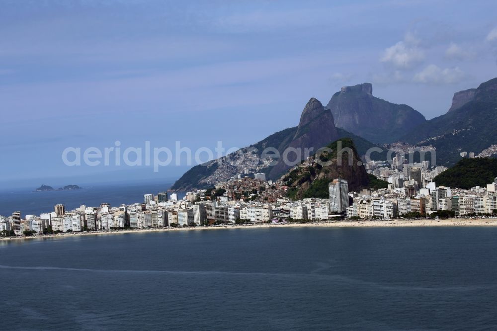 Rio de Janeiro from above - High-rise building in the residential area am Kuestenbereich in Rio de Janeiro in Rio de Janeiro, Brazil