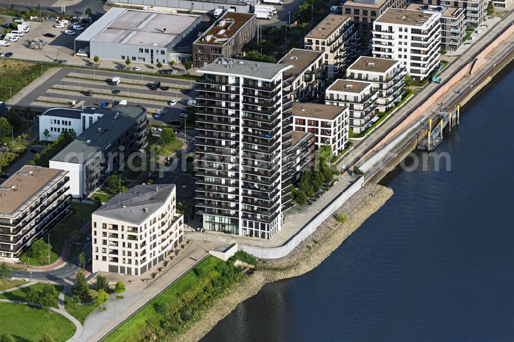 Bremen from above - High-rise building in the residential area on Weser in Bremen, Germany