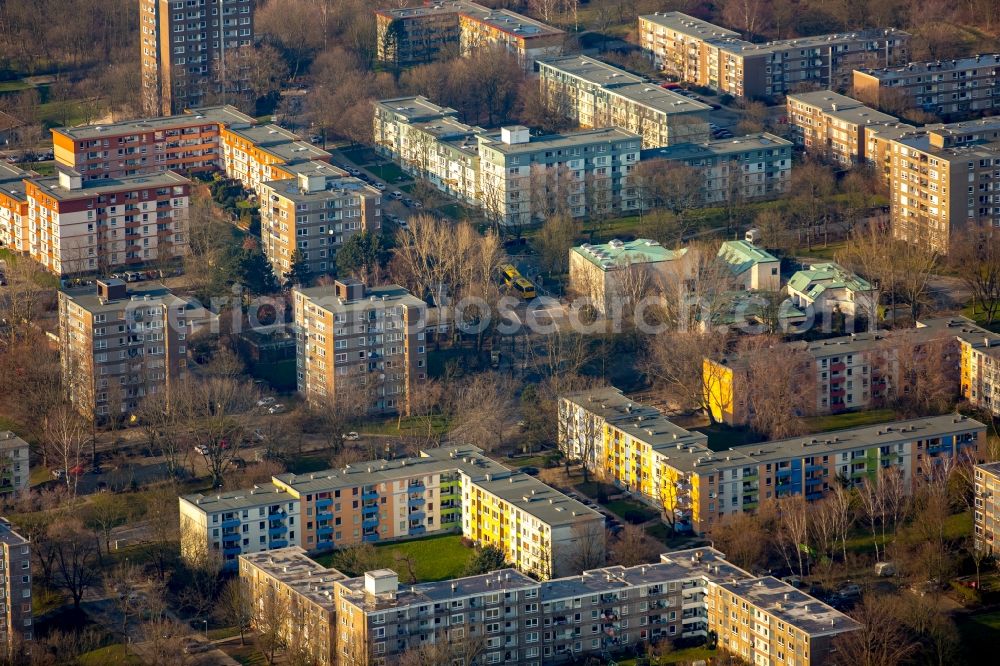 Aerial image Essen - High-rise residential development in the district Horst in Essen in North Rhine-Westphalia