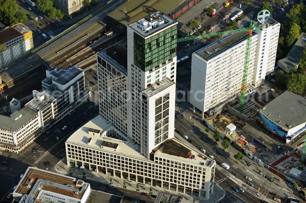 Aerial image Berlin - The newly constructed high-rise Zoofenster in the City West train station Charlottenburg ZOO