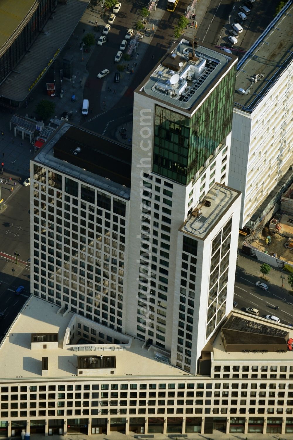 Berlin from the bird's eye view: The newly constructed high-rise Zoofenster in the City West train station Charlottenburg ZOO