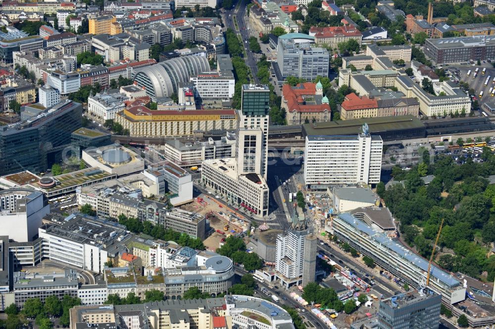 Berlin from the bird's eye view: The newly constructed high-rise Zoofenster in the City West train station Charlottenburg ZOO