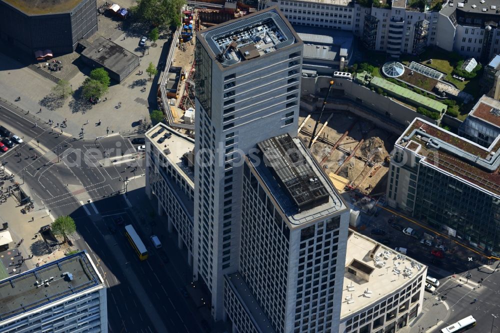 Berlin from the bird's eye view: The newly constructed high-rise Zoofenster in the City West train station Charlottenburg ZOO