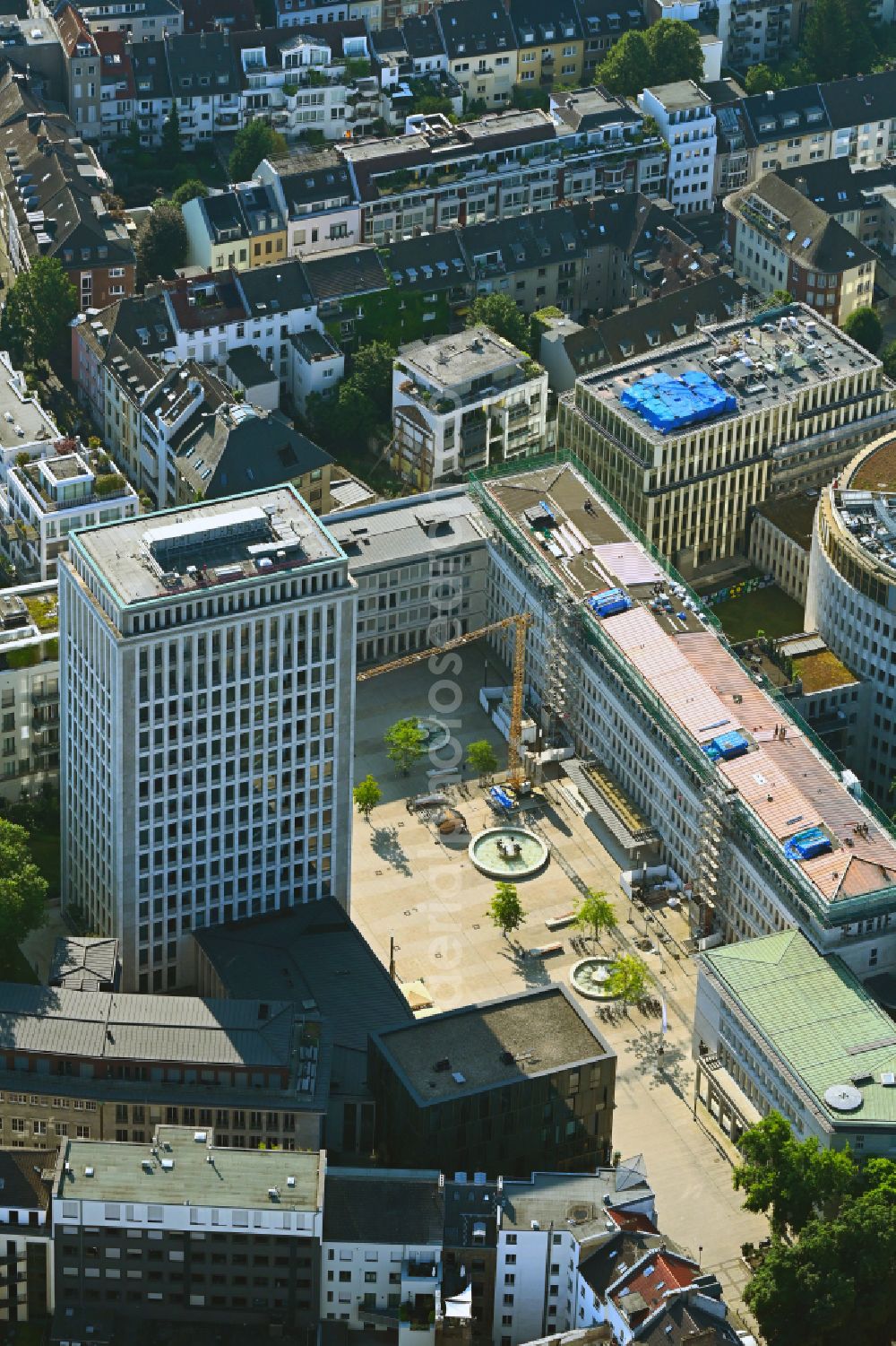 Köln from above - Office buildings and commercial high-rise complex Haus Gerling on street Gereonshof in the district Altstadt in Cologne in the state North Rhine-Westphalia, Germany