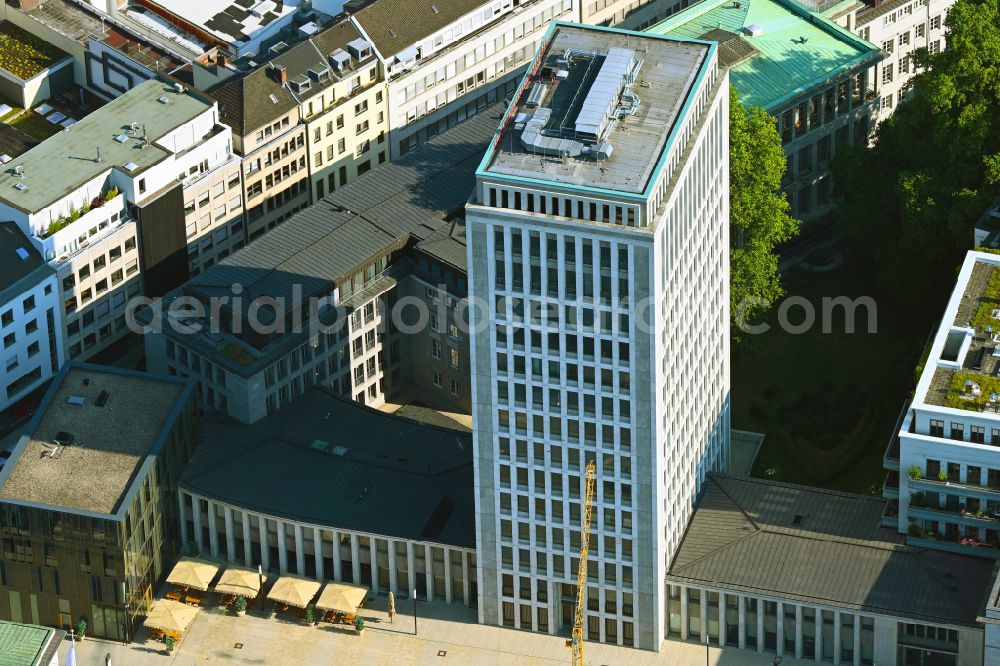 Köln from the bird's eye view: Office buildings and commercial high-rise complex Haus Gerling on street Gereonshof in the district Altstadt in Cologne in the state North Rhine-Westphalia, Germany