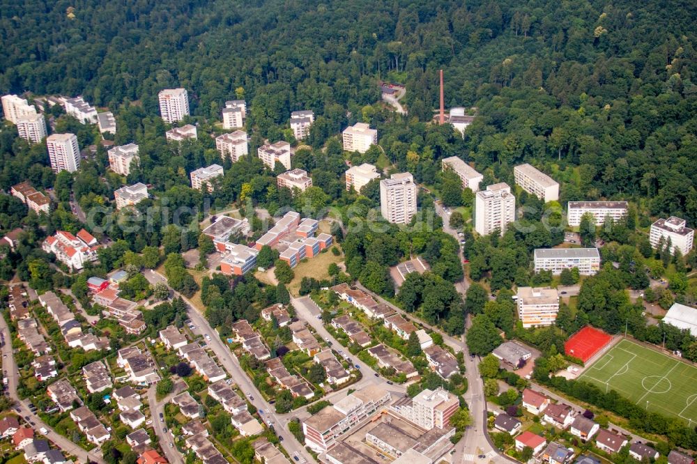 Heidelberg from above - District Emmertsgrund in Heidelberg in the state Baden-Wuerttemberg, Germany