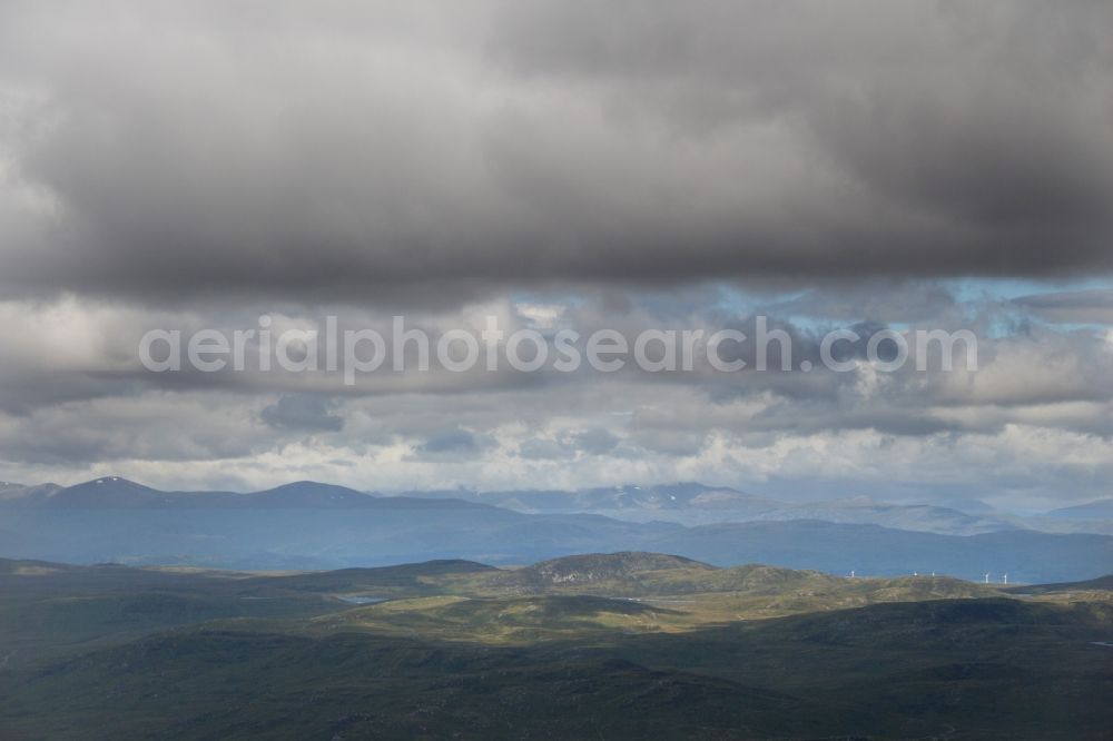 Aerial image Fort Williams - Mountains of the Scottish Highlands in United Kingdom