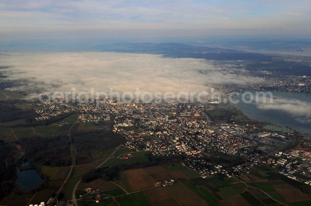 Konstanz from above - City view from the center of Konstanz in Baden-Württemberg