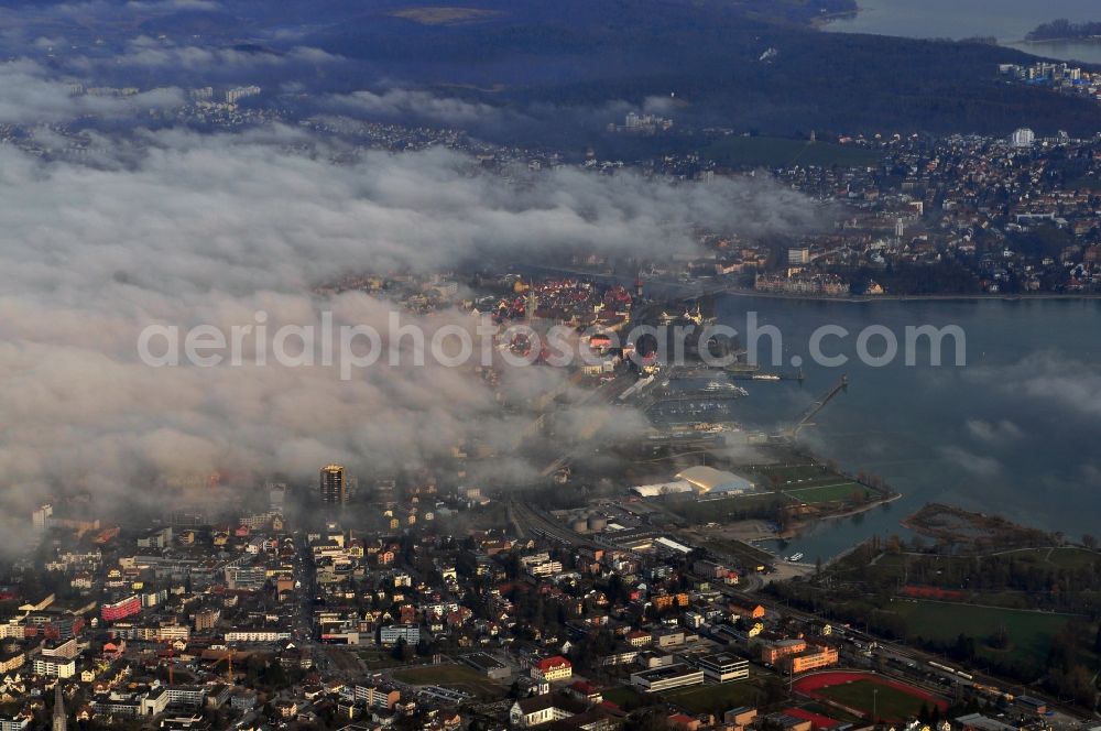 Aerial image Konstanz - City view from the center of Konstanz in Baden-Württemberg