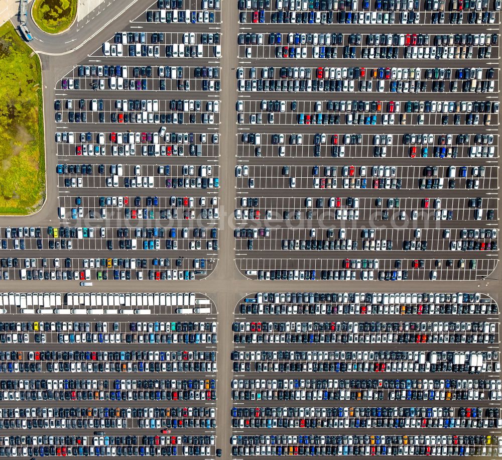 Zülpich from above - High-bay warehouse building complex and logistics center on the premises of Wallenius Wilhelmsen ASA on street Richard-Lawson-Strasse in the district Geich in Zuelpich in the state North Rhine-Westphalia, Germany