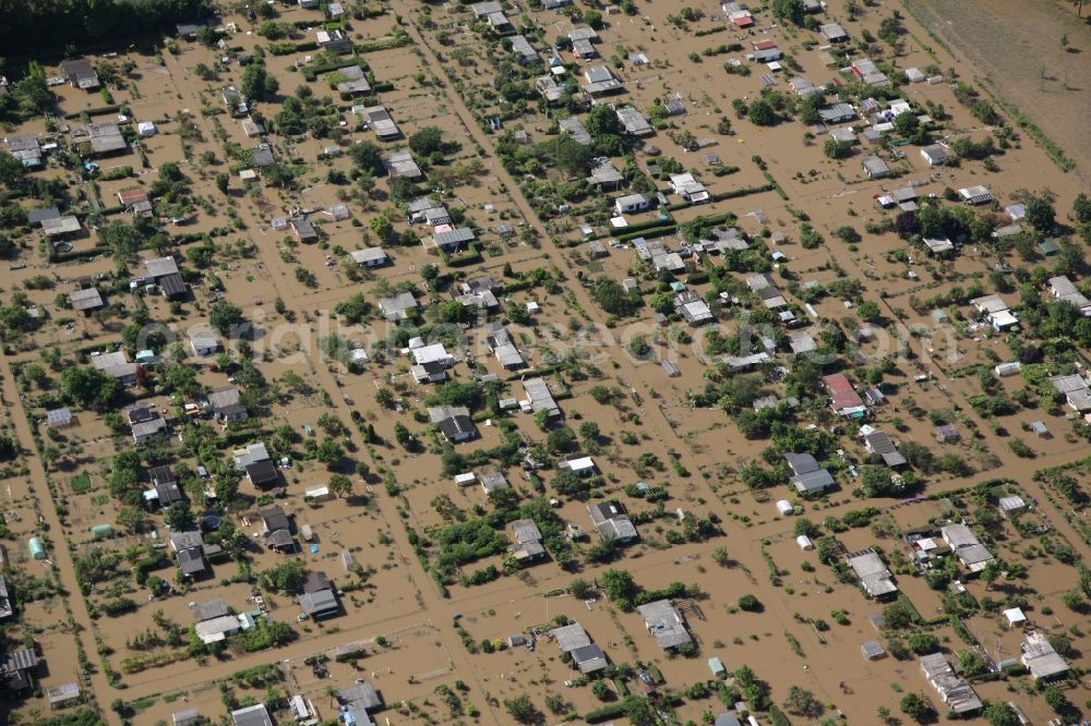 Wiesbaden from the bird's eye view: Flooding in Wiesbaden in the state of Hesse