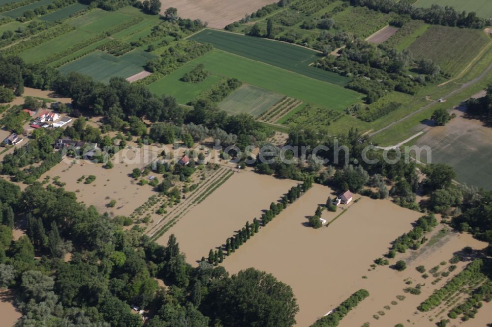 Aerial image Ingelheim - Stormwater retention basin in Ingelheim the state of Rhineland-Palatinate