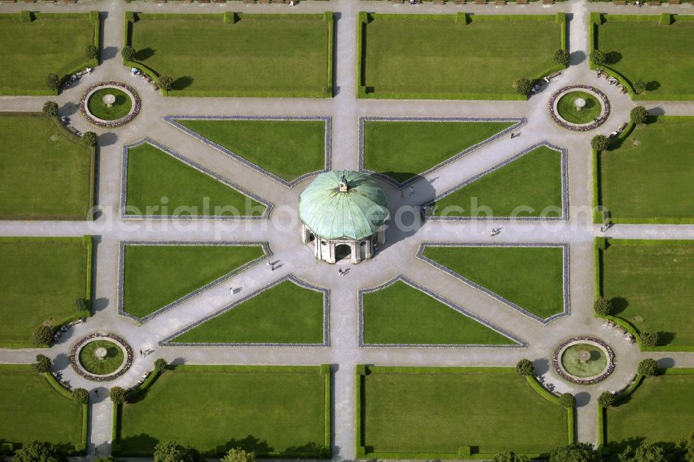 München from the bird's eye view: View of the Hofgarten park compound in Munich in the state of Bavaria