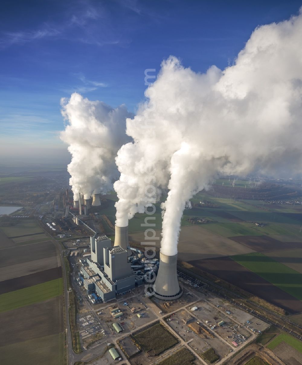 Grevenbroich from above - View of the power station Frimmersdorf in Grevenbroich in the state of North Rhine-Westphalia