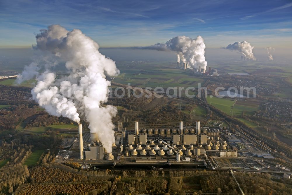 Aerial image Grevenbroich - View of the power station Frimmersdorf in Grevenbroich in the state of North Rhine-Westphalia