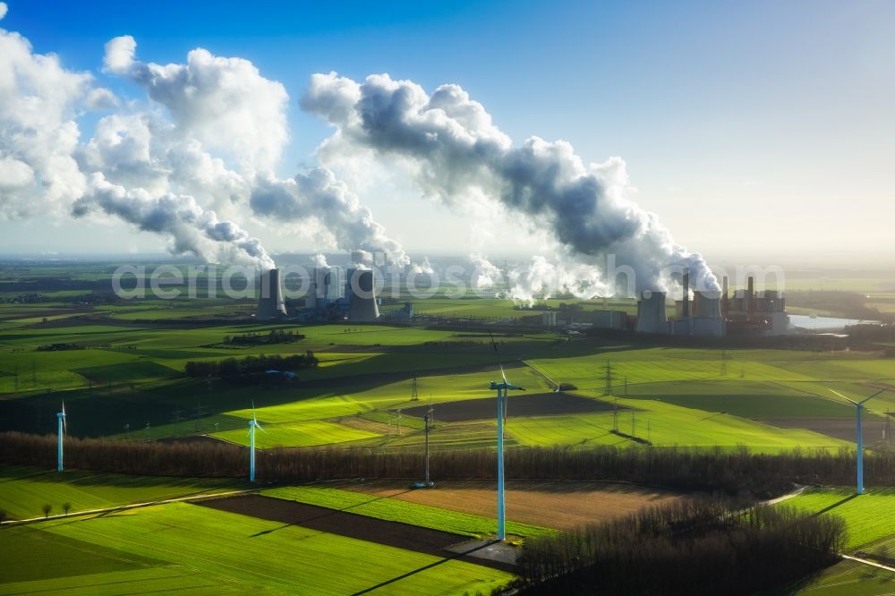 Aerial image Grevenbroich - View of the power station Frimmersdorf in Grevenbroich in the state of North Rhine-Westphalia