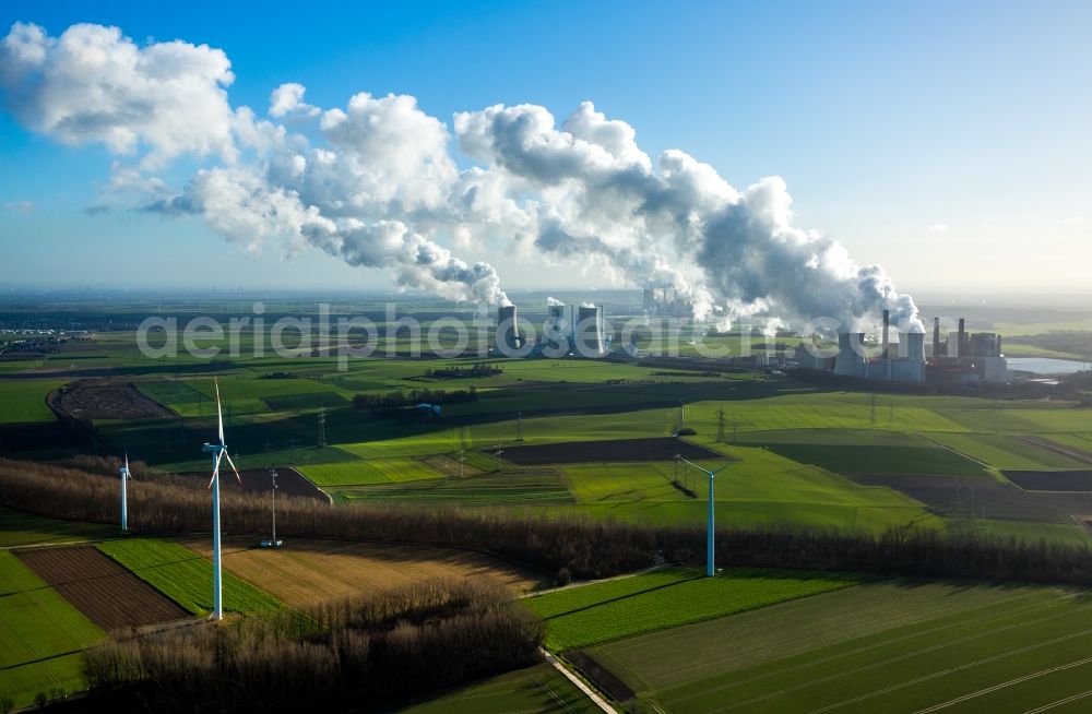 Grevenbroich from above - View of the power station Frimmersdorf in Grevenbroich in the state of North Rhine-Westphalia