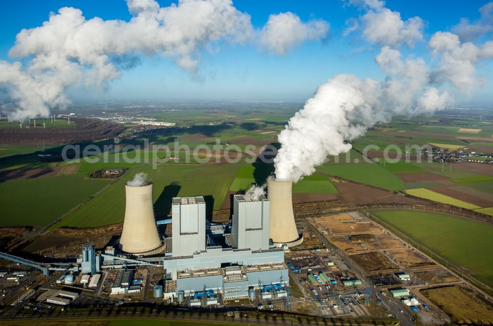 Grevenbroich from the bird's eye view: View of the power station Frimmersdorf in Grevenbroich in the state of North Rhine-Westphalia