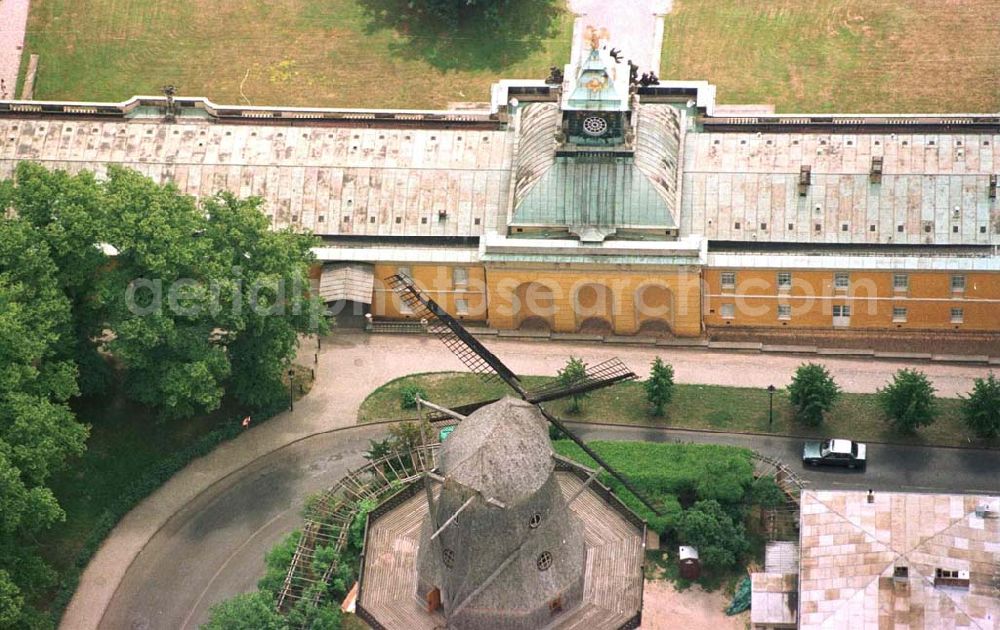 Potsdam from the bird's eye view: Holländermühle am Schloß Sanssouci in Potsdam