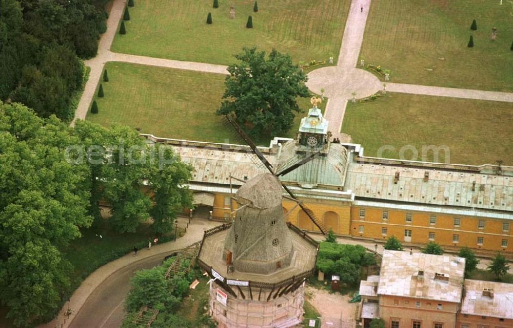 Potsdam from the bird's eye view: Holländermühle am Schloß Sanssouci in Potsdam