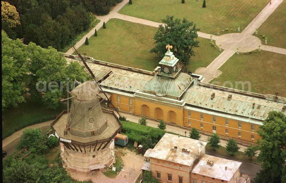 Aerial image Potsdam - Holländermühle am Schloß Sanssouci in Potsdam