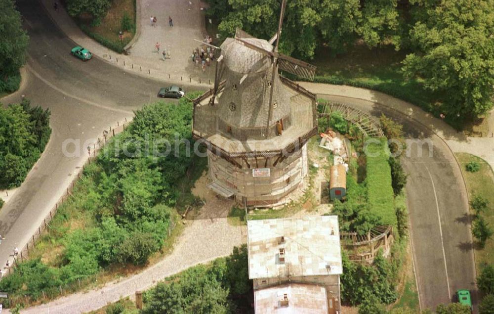 Potsdam from the bird's eye view: Holländermühle am Schloß Sanssouci in Potsdam