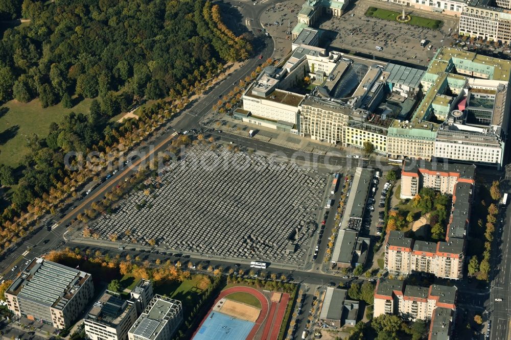 Berlin from above - Holocaust Memorial in Berlin Mitte